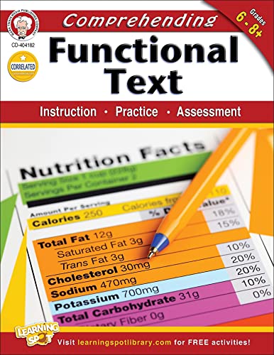 9781622230006: Comprehending Functional Text, Grades 6 - 8: Instruction-Practice-Assessment
