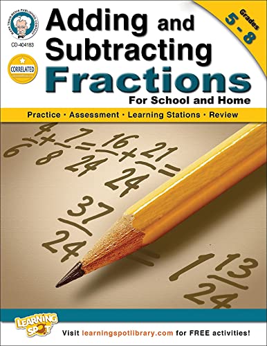 Beispielbild fr Adding and Subtracting Fractions, Grades 5 - 8 zum Verkauf von BooksRun