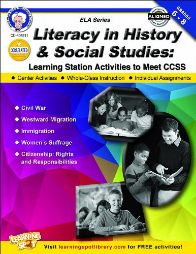 Beispielbild fr Literacy in History and Social Studies, Grades 6 - 8 : Learning Stations Activities to Meet CCSS zum Verkauf von Better World Books