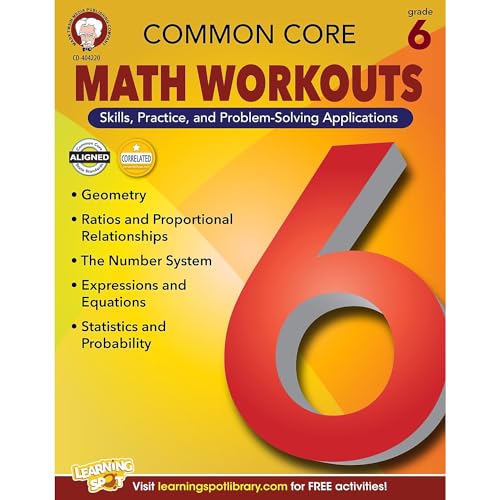 Beispielbild fr Mark Twain Common Core Math Workouts Resource Book, Grade 6, Ages 11 - 12, 64 Pages zum Verkauf von SecondSale