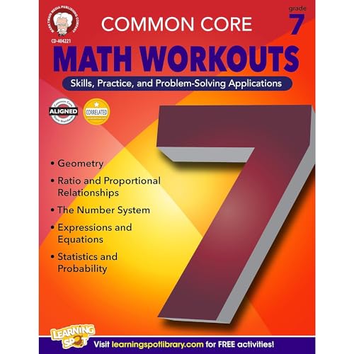 Imagen de archivo de Mark Twain Media | Common Core Math Workouts Workbook | 7th Grade, 64pgs a la venta por SecondSale