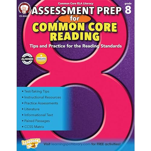 9781622235216: Assessment Prep for Common Core Reading, Grade 8