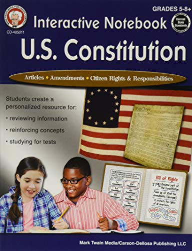 Stock image for Mark Twain - Interactive Notebook: U.S. Constitution, Grades 5 - 12 for sale by Once Upon A Time Books