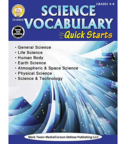 Stock image for Mark Twain - Science Vocabulary Quick Starts, Grades 4 - 9 for sale by Goodwill of Colorado