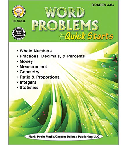 Stock image for Mark Twain - Word Problems Quick Starts Workbook for sale by Your Online Bookstore
