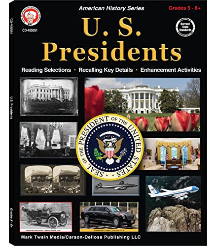 9781622238194: U.S. Presidents Workbook, Grades 5 - 12 (American History)