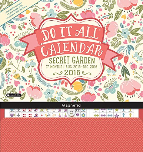 9781622267286: Secret Garden Do It All 17 Months Magnetic Calendar