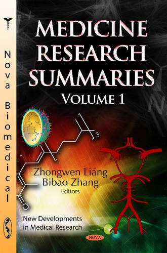 9781622576159: Medicine Research Summaries: Volume 1 (New Developments in Medical Research)