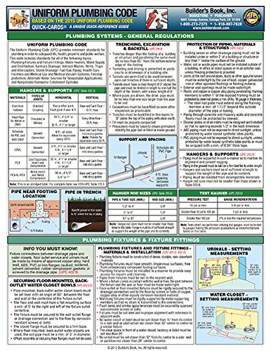 Stock image for Uniform Pumbing Code Quick-Card Based on the 2015 UPC for sale by GF Books, Inc.