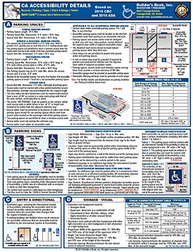 Beispielbild fr 2019 California Accessibility Details Quick-Card Based On 2019 CBC & 2010 ADA zum Verkauf von GF Books, Inc.