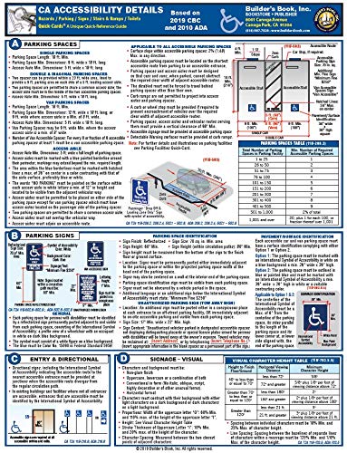 Stock image for 2019 California Accessibility Details Quick-Card Based On 2019 CBC & 2010 ADA for sale by GF Books, Inc.