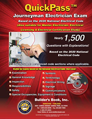 Stock image for Journeyman Electrician QuickPass Exam Guide Based On The 2020 NEC for sale by ThriftBooks-Dallas
