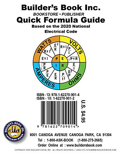 Stock image for Quick Formula Guide Based On The 2020 National Electrical Code ; 9781622709014 ; 1622709012 for sale by APlus Textbooks