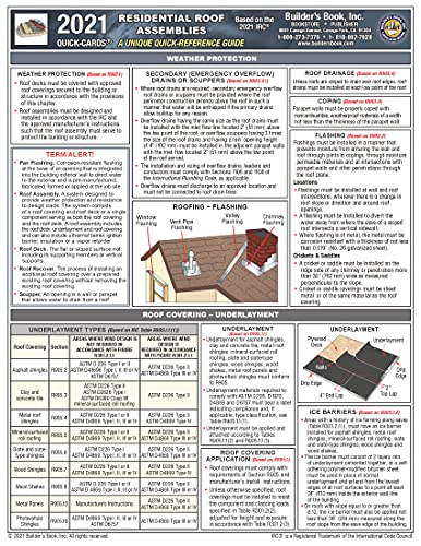 Beispielbild fr Residential Roof Assemblies Quick-Card based on the 2021 IRC zum Verkauf von Books Unplugged