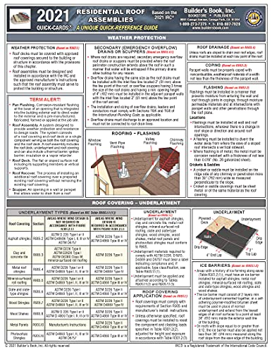 9781622709175: Residential Roof Assemblies Quick-Card based on the 2021 IRC