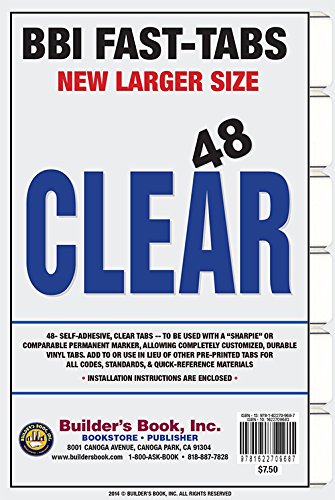 9781622709687: ALL CLEAR 48 Fast-Tabs- Large Format Tab Size by Builder's Book (2009-01-17)