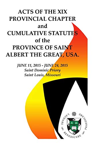 Beispielbild fr Acts of the XIX Provincial Chapter: And the Cumulative Statutes zum Verkauf von Lucky's Textbooks