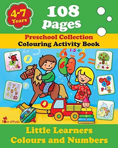 Imagen de archivo de Little Learners - Colors and Numbers: Coloring and Activity Book with Puzzles, Brain Games, Problems, Mazes, Dot-to-Dot & More for 4-7 Years Old Kids a la venta por ThriftBooks-Atlanta