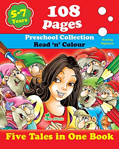 Beispielbild fr Five Tales in One Book: Read 'n' Color Your Fairy Tale - Preschool Collection - Coloring Picture Book for Beginner and Intermediate Readers (5 zum Verkauf von ThriftBooks-Dallas