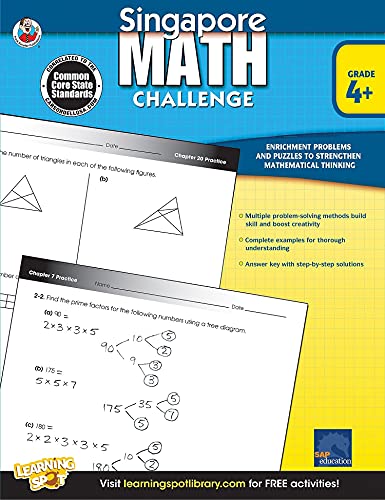 Beispielbild fr Singapore Math Challenge, Grades 4 - 6 zum Verkauf von Better World Books