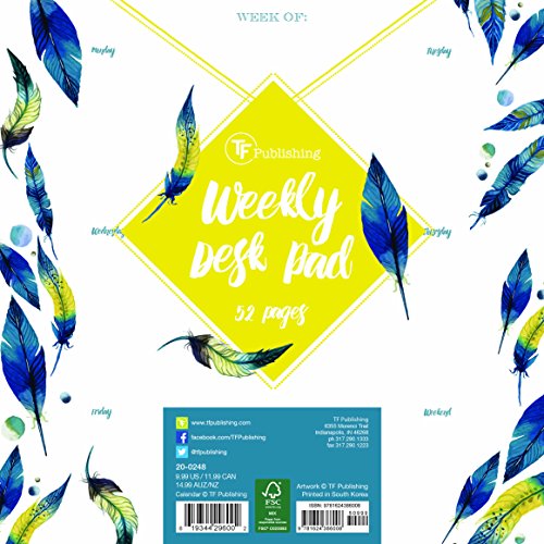 Beispielbild fr Peacock Feathers Weekly Desk Pad zum Verkauf von Book Outpost