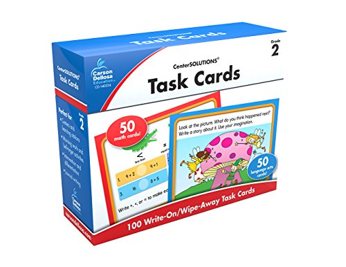 9781624425851: Task Cards, Grade 2: 50 Math Cards/ 50 Language Arts Cards (Centersolutions for the Common Core)