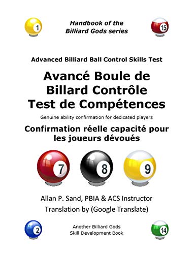 9781625051677: Avance Boule de Billard Controle Test de Competences: Confirmation relle capacit pour les joueurs dvous