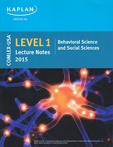 Beispielbild fr Comlex-USA Level 1 Lecture Notes 2015: Behavioral Science and Social Science zum Verkauf von Better World Books