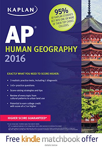 Beispielbild fr Kaplan AP Human Geography 2016 zum Verkauf von Better World Books: West