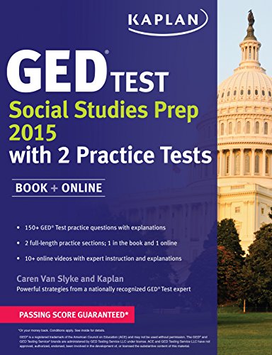 Stock image for Kaplan GED Test Social Studies Prep 2015: Book + Online for sale by ThriftBooks-Atlanta