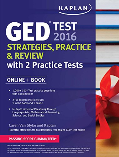 Beispielbild fr Kaplan GED Test 2016 Strategies, Practice, and Review with 2 Practice Tests zum Verkauf von Better World Books