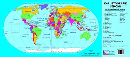9781626320765: Kat Jeyografik Lemonn / World Map in Haitian Creole (Creole Edition)