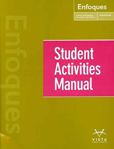 Imagen de archivo de Enfoques 4th Ed Student Activities Manual a la venta por SecondSale