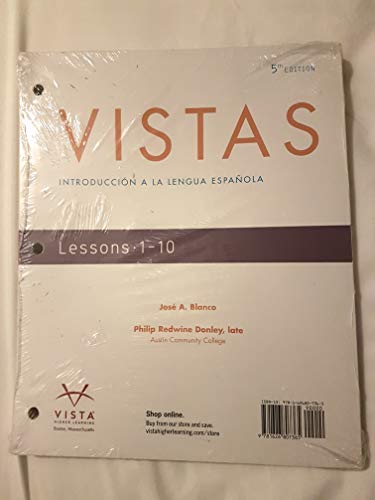 Beispielbild fr VISTAS:INTRO.,V.1,W/SS PLUS+WEBSM(LL) zum Verkauf von TextbookRush