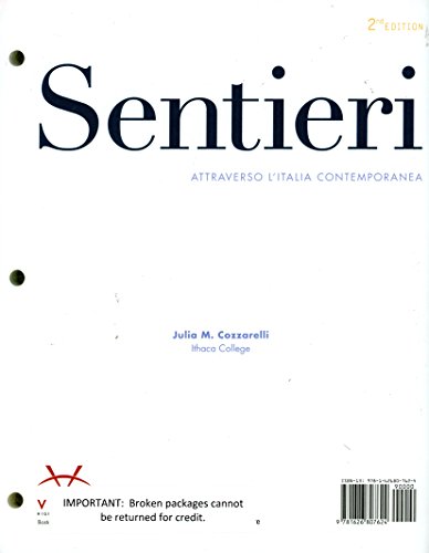Stock image for Sentieri 2nd Ed Looseleaf Textbook for sale by Irish Booksellers
