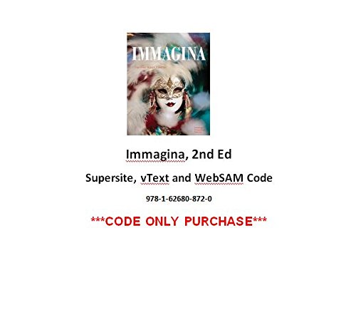 Stock image for Immagina 2nd Supersite, vText and WebSAM Code ***CODE ONLY*** for sale by Wrigley Books