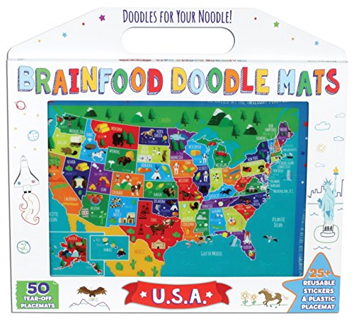 Stock image for Brainfood Doodle Mats: U.S.A. for sale by ThriftBooks-Dallas