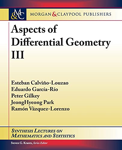 Stock image for Aspects of Differential Geometry III for sale by Buchpark