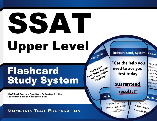 Beispielbild fr SSAT Upper Level Flashcard Study System: SSAT Test Practice Questions & Review for the Secondary School Admission Test (Cards) zum Verkauf von BooksRun