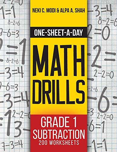 9781627341950: One-Sheet-A-Day Math Drills: Grade 1 Subtraction - 200 Worksheets (Book 2 of 24)