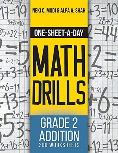 Stock image for One-Sheet-A-Day Math Drills: Grade 2 Addition - 200 Worksheets (Book 3 of 24) for sale by GF Books, Inc.