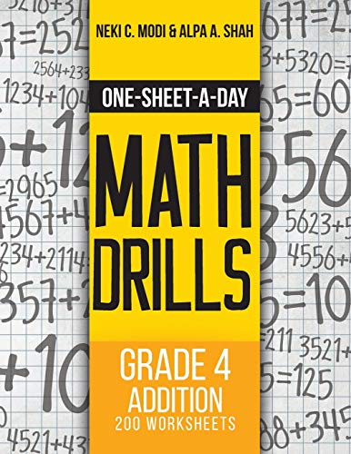 9781627342094: One-Sheet-A-Day Math Drills: Grade 4 Addition - 200 Worksheets (Book 9 of 24)
