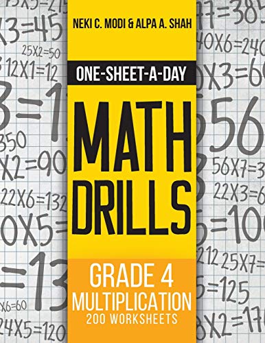 Stock image for One-Sheet-A-Day Math Drills: Grade 4 Multiplication - 200 Worksheets (Book 11 of 24) for sale by Lucky's Textbooks