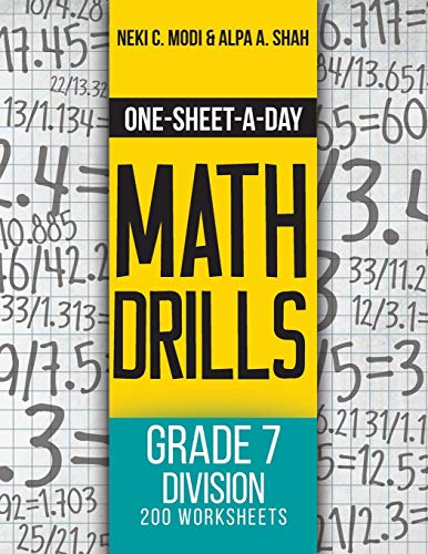 9781627342391: One-Sheet-A-Day Math Drills: Grade 7 Division - 200 Worksheets (Book 24 of 24)