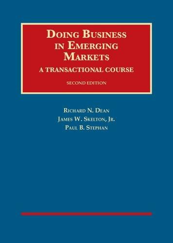 Beispielbild fr Doing Business in Emerging Markets, a Transactional Course, Second Edition zum Verkauf von Better World Books