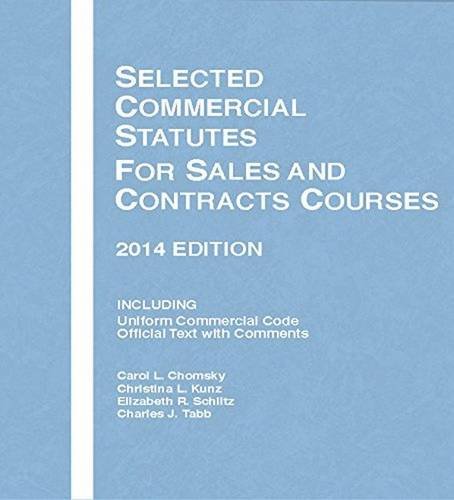 Imagen de archivo de Selected Commercial Statutes for Sales and Contracts Courses (Selected Statutes) a la venta por SecondSale