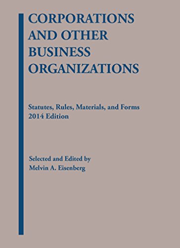 Beispielbild fr Corporations and Other Business Organizations : Statutes, Rules, Materials and Forms 2014 zum Verkauf von Better World Books