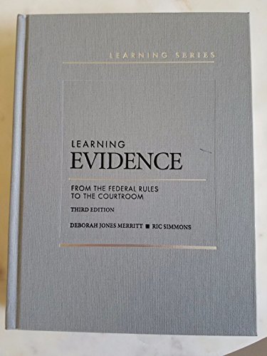 Stock image for Learning Evidence: From the Federal Rules to the Courtroom, 3d (Learning Series) for sale by HPB-Red