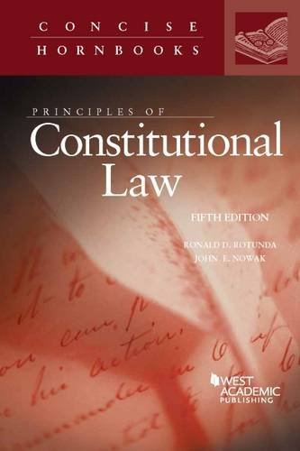 Beispielbild fr Principles of Constitutional Law (Concise Hornbook Series) zum Verkauf von HPB-Red