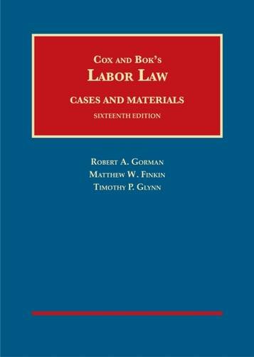 Stock image for Cox and Bok's Labor Law (University Casebook Series) for sale by Wonder Book